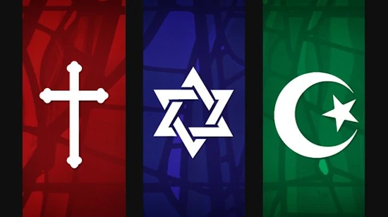major monotheistic religions symbols christianity judaism islam