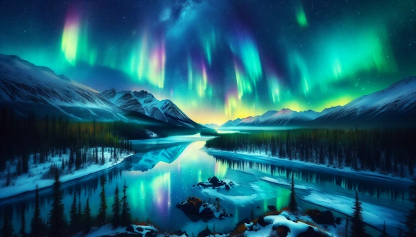 beautiful northern lights in alaska