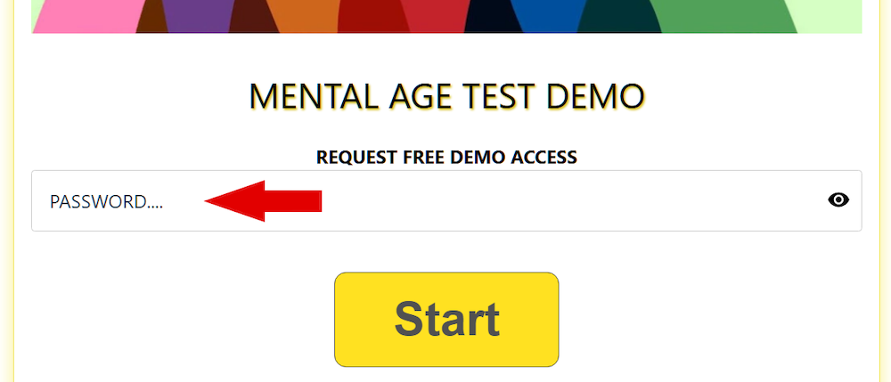 enter the password to start the demo