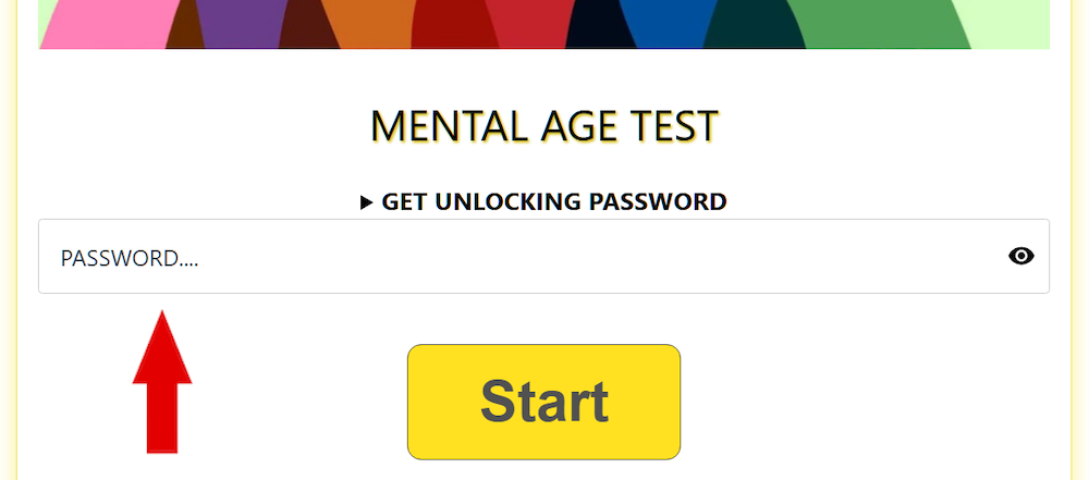 enter the password to start the test